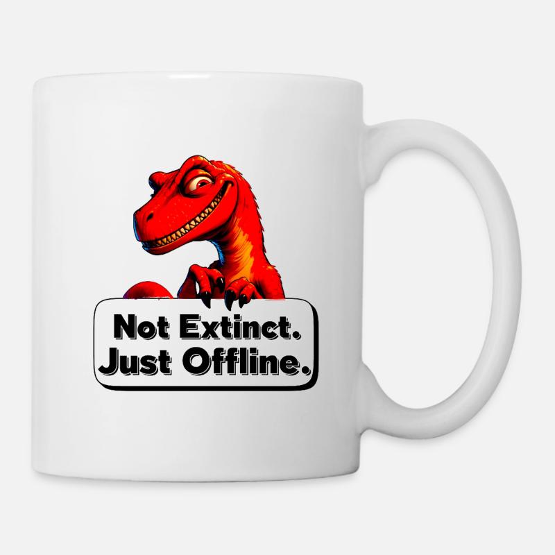 Pas éteint, juste Dino hors ligne - Mug blanc - blanc