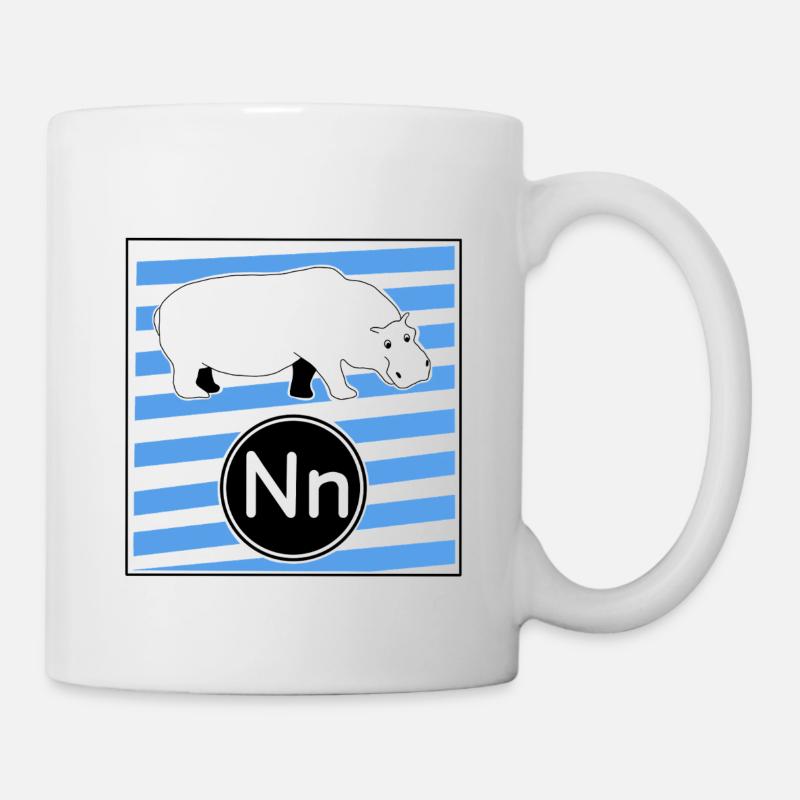 Ni for Hippopotamus - Mug - white