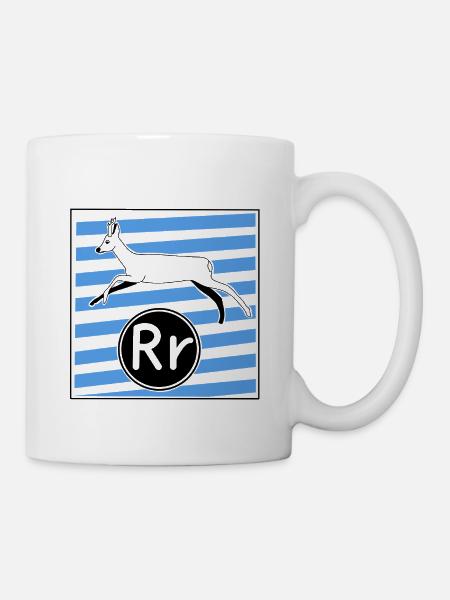 R wie Reh - Tasse - Weiß