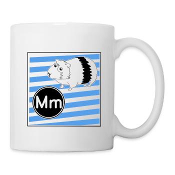M wie Meerschweinchen - Tasse - Weiß - Rechts