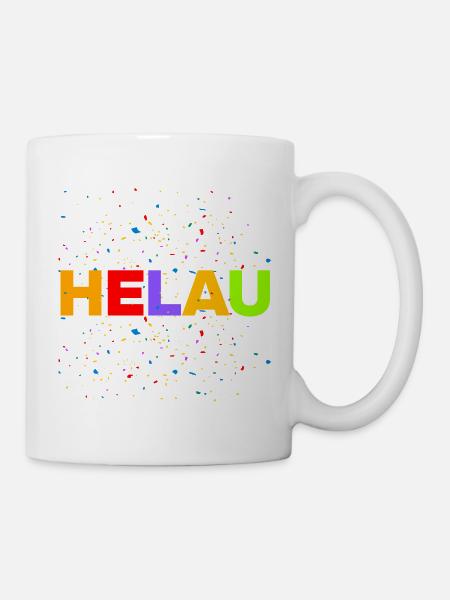 HELAU, KONFETTI EXPLOSION! - Tasse - Weiß