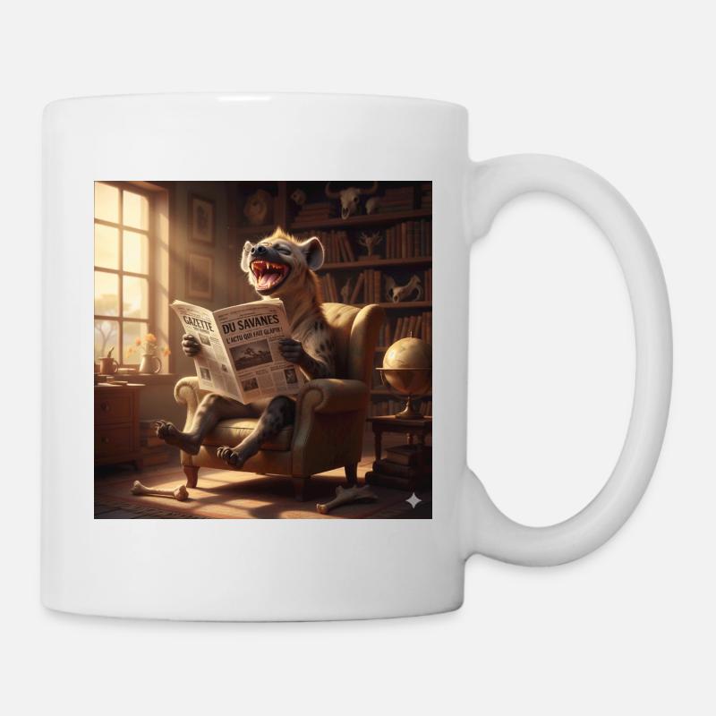 Literarische Hyäne im Salon - Tasse - Weiß