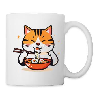 Soupe de nouilles Ramen Chaton Délice Sushi Chat - Mug blanc - blanc - Droite