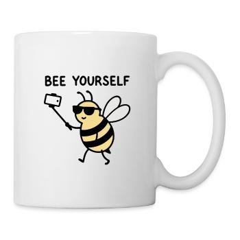 Selfie Bee with Sunglasses - Bee Yourself - Mug - white - Right