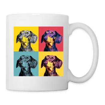 Pop Art Dachshund Quad - Mug - white - Right