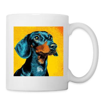 Pop Art Dachshund  - Mug - white - Right