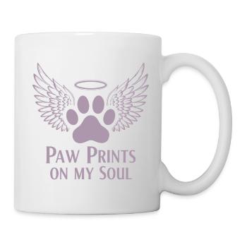 Pug Dog Cloud Angel Wings Farewell Mourning - Mug - white - Right