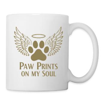 Pug Dog Cloud Angel Wings Farewell Mourning - Mug - white - Right