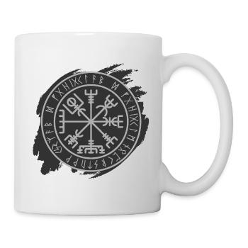 Vegvisir Wikinger Kompass - Tasse - Weiß - Rechts