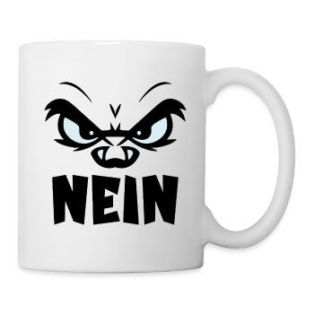 ABSAGE HALTUNG NEIN - Tasse - Weiß - Rechts