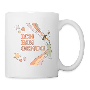 Ich bin Genug – Pastell Regenbogen Held - Tasse - Weiß - Rechts