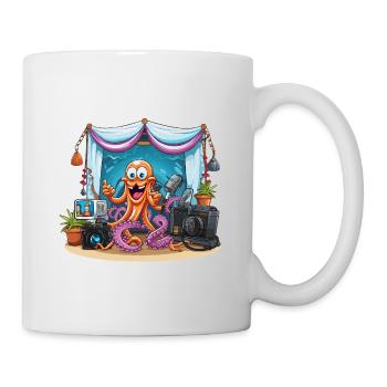 Influenceuse pieuvre sur scène - Mug blanc - blanc - Droite