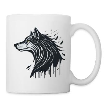 Spektraler Wolf - Tasse - Weiß - Rechts
