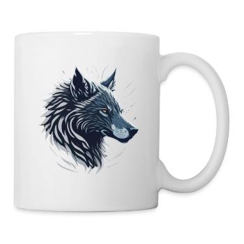 Blue Wolf - Tasse - Weiß - Rechts