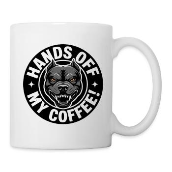 Chemise café drôle avec chien en colère - Mug blanc - blanc - Droite