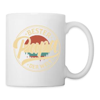 Bester Papa der Welt: Geschenk Vatertag  - Tasse - Weiß - Rechts