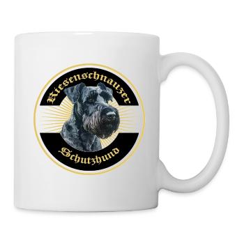 Riesenschnauzer Schutzhund Emblem Gold - Tasse - Weiß - Rechts