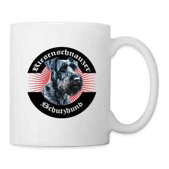 Riesenschnauzer Schutzhund Emblem - Tasse - Weiß - Rechts