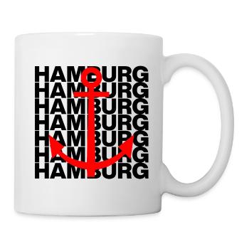 HAMBURG ANKER – HAFEN POWER! MOIN, HAFEENLIEBE - Tasse - Weiß - Rechts