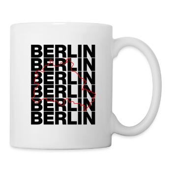 BERLIN UMRISS, DIT IS BERLIN - Tasse - Weiß - Rechts
