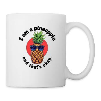Pineapple mit Sonnenbrille - Tasse - Weiß - Rechts