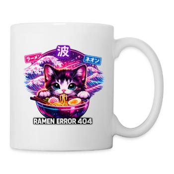 Ramen Neko Neon 404 - Tasse - Weiß - Rechts