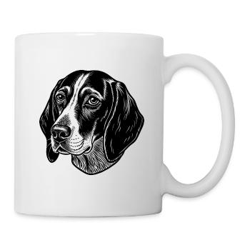 Tête de chien de laveur anglais américain - Mug blanc - blanc - Droite