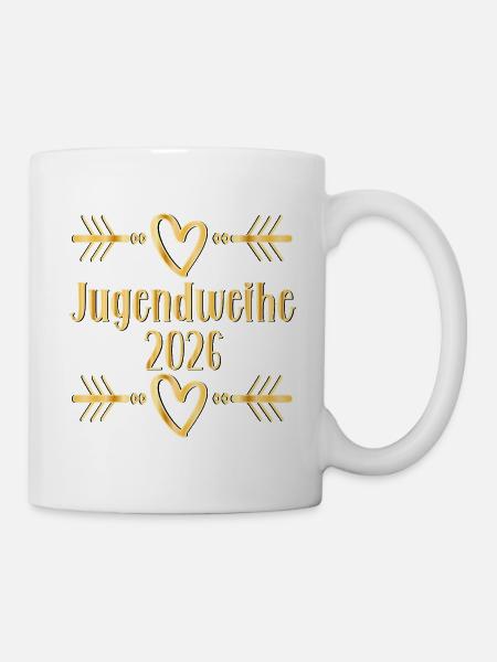 Herz Jugendweihe 2026  - Tasse - Weiß