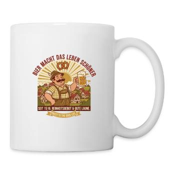 Bayerische Bierfreude Prost - Tasse - Weiß - Rechts