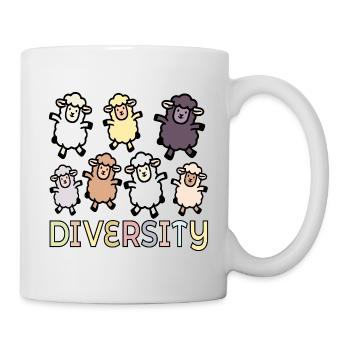 Vielfalt Schaf-Inklusion - Tasse - Weiß - Rechts