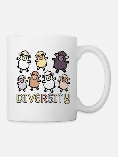 Vielfalt Schaf-Inklusion - Tasse - Weiß
