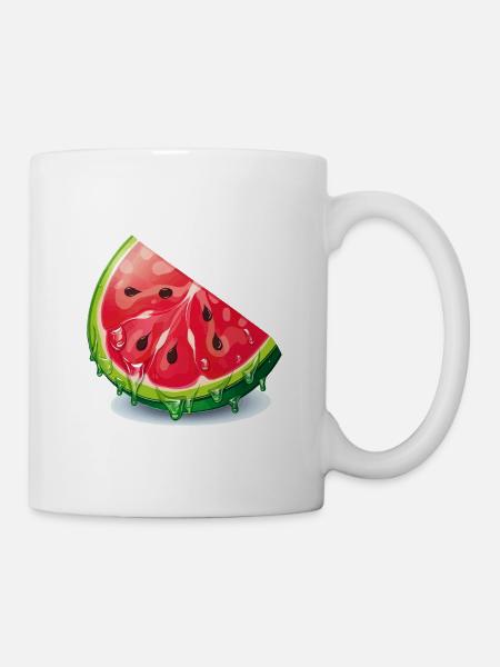 Wassermelone Tropfen Slice - Tasse - Weiß