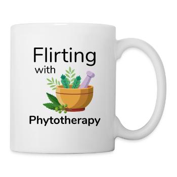 Kräuterkundige flirtet mit Phytotherapeut - Tasse - Weiß - Rechts