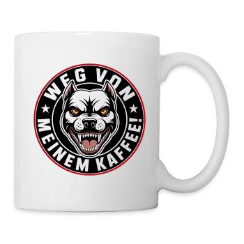 Weg Von Meinem Kaffee Logo - Tasse - Weiß - Rechts