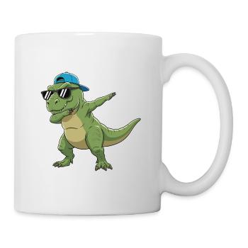 Dessin animé de lunettes T-Rex à appliquer à la perfection - Mug blanc - blanc - Droite