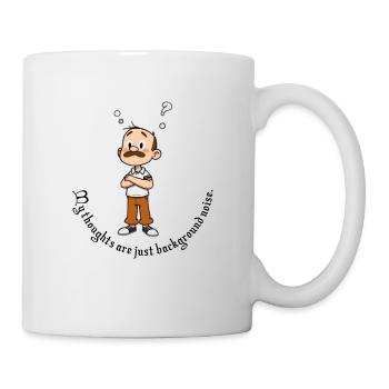 Kumpel mit Schnauzer Cartoon - Tasse - Weiß - Rechts