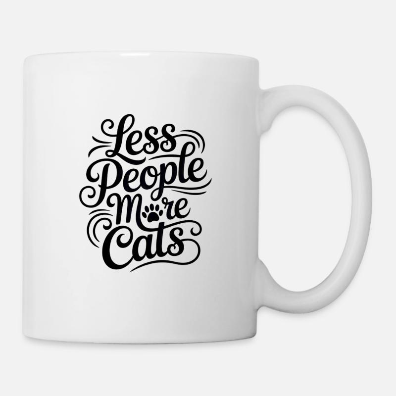 Fewer people, more cats - Mug - white