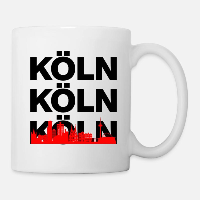 KÖLN SKYLINE – DOM POWER! - Tasse - Weiß