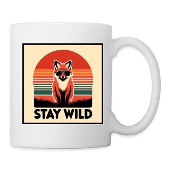 Restez sauvage - Mug blanc - blanc - Droite