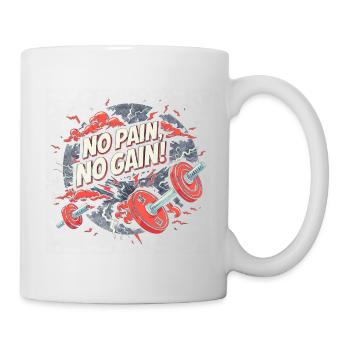 Pas de douleur Pas de gain Salle de sport Motivation Fitness Entraînement Shi - Mug blanc - blanc - Droite