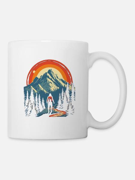 Aventure épique de randonnée – T-shirt Montagne & Sentier - Mug blanc - blanc