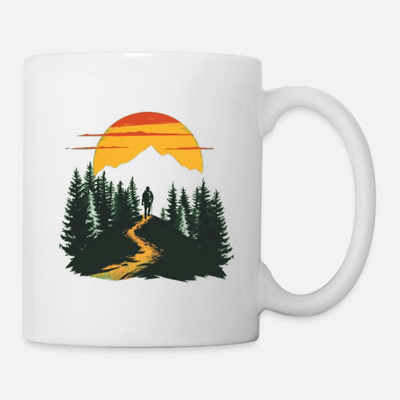 Wanderlust Explorer – Outdoor Hiking Shirt - Mug - white