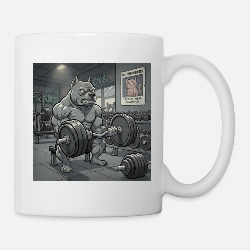 Pitbull gym - Mug - white