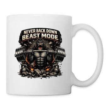 Beast Modus Kraftgorilla - Mug - white - Right