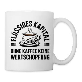 Liquid Capital Coffee – Office Humor - Mug - white - Right