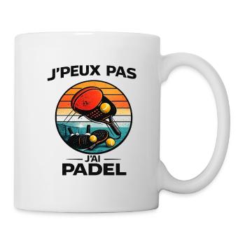 Jpeux Pas J'ai Padel Retro - Mug blanc - blanc - Droite
