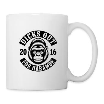 Dicks out for Harambe - Funny Meme T-Shirt - Mug - white - Right