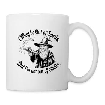 Aus den Zaubern, aber nicht aus den Hüllen - Cool Wizard - Tasse - Weiß - Rechts