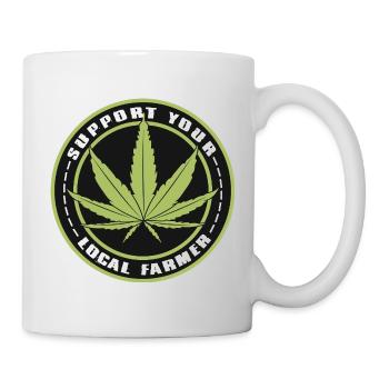 Support Your Local Farmer - Cannabis Hanf Outfit - Tasse - Weiß - Rechts