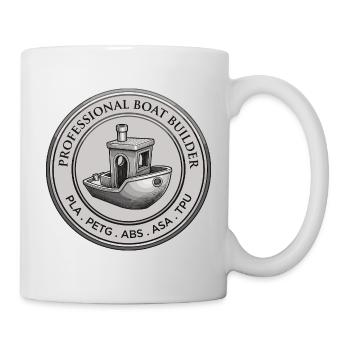 Professional Boat Builder – 3D Printing Emblem - Mug - white - Right